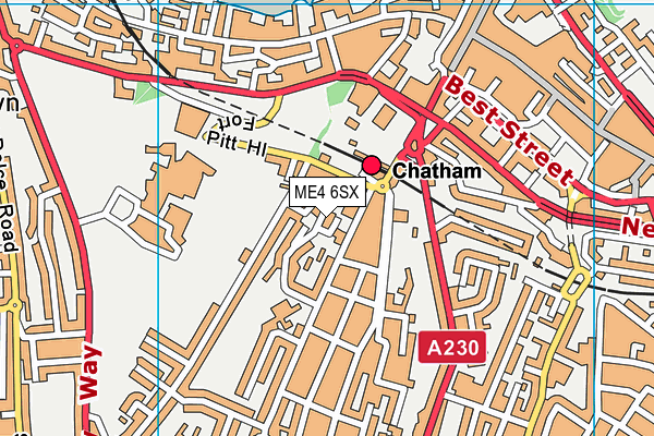 ME4 6SX map - OS VectorMap District (Ordnance Survey)
