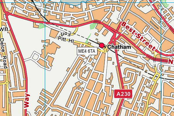 ME4 6TA map - OS VectorMap District (Ordnance Survey)