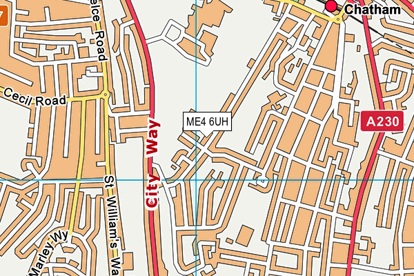 ME4 6UH map - OS VectorMap District (Ordnance Survey)
