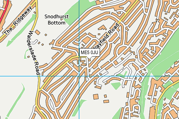 ME5 0JU map - OS VectorMap District (Ordnance Survey) ME5 0JU map - OS VectorMap District (Ordnance Survey)