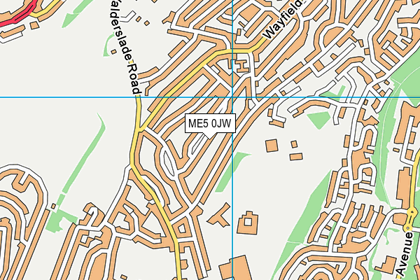 ME5 0JW map - OS VectorMap District (Ordnance Survey) ME5 0JW map - OS VectorMap District (Ordnance Survey)
