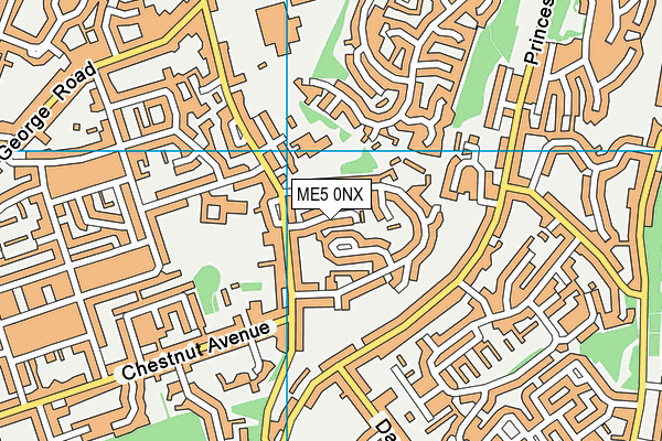 ME5 0NX map - OS VectorMap District (Ordnance Survey) ME5 0NX map - OS VectorMap District (Ordnance Survey)