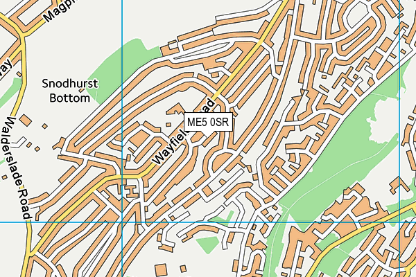 ME5 0SR map - OS VectorMap District (Ordnance Survey) ME5 0SR map - OS VectorMap District (Ordnance Survey)