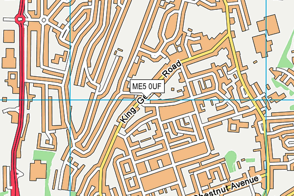 ME5 0UF map - OS VectorMap District (Ordnance Survey) ME5 0UF map - OS VectorMap District (Ordnance Survey)