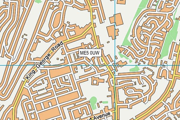 ME5 0UW map - OS VectorMap District (Ordnance Survey) ME5 0UW map - OS VectorMap District (Ordnance Survey)