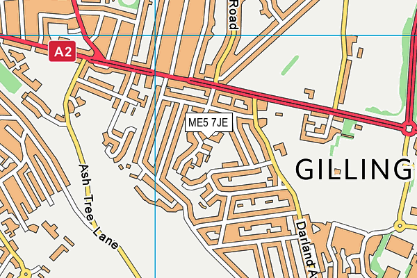 ME5 7JE map - OS VectorMap District (Ordnance Survey) ME5 7JE map - OS VectorMap District (Ordnance Survey)