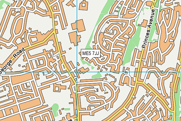 ME5 7JJ map - OS VectorMap District (Ordnance Survey) ME5 7JJ map - OS VectorMap District (Ordnance Survey)