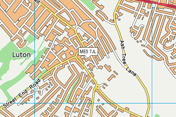 ME5 7JL map - OS VectorMap District (Ordnance Survey) ME5 7JL map - OS VectorMap District (Ordnance Survey)