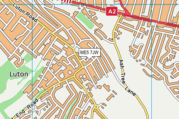 ME5 7JW map - OS VectorMap District (Ordnance Survey) ME5 7JW map - OS VectorMap District (Ordnance Survey)