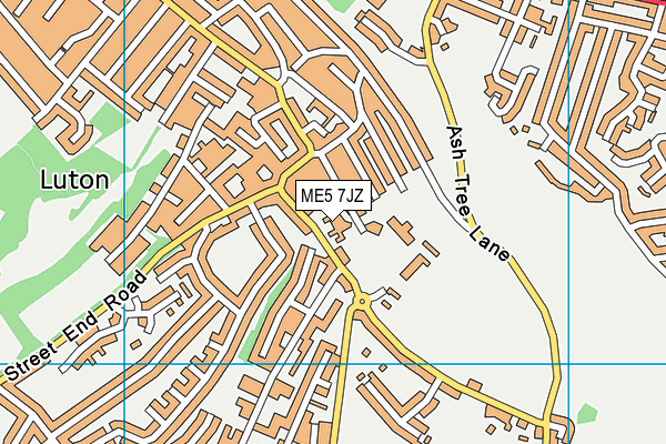 ME5 7JZ map - OS VectorMap District (Ordnance Survey) ME5 7JZ map - OS VectorMap District (Ordnance Survey)