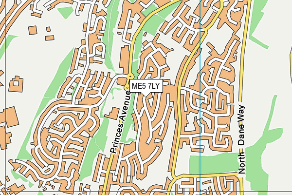 ME5 7LY map - OS VectorMap District (Ordnance Survey) ME5 7LY map - OS VectorMap District (Ordnance Survey)