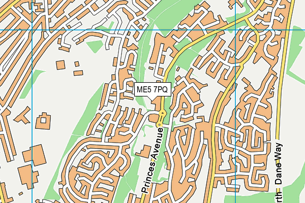 ME5 7PQ map - OS VectorMap District (Ordnance Survey) ME5 7PQ map - OS VectorMap District (Ordnance Survey)