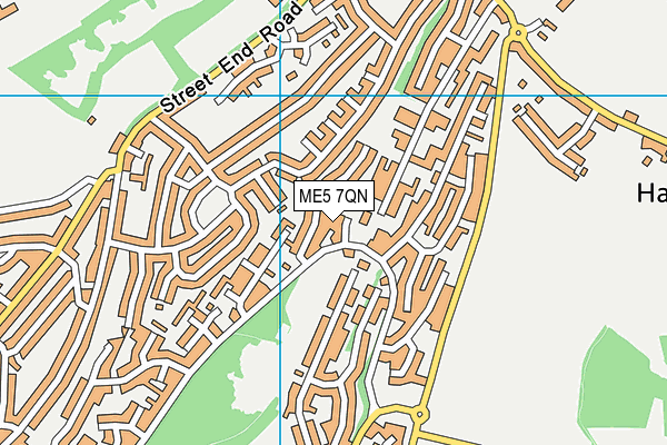 ME5 7QN map - OS VectorMap District (Ordnance Survey) ME5 7QN map - OS VectorMap District (Ordnance Survey)