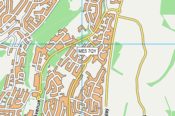 ME5 7QY map - OS VectorMap District (Ordnance Survey) ME5 7QY map - OS VectorMap District (Ordnance Survey)