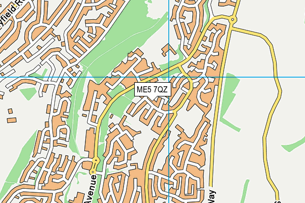 ME5 7QZ map - OS VectorMap District (Ordnance Survey) ME5 7QZ map - OS VectorMap District (Ordnance Survey)