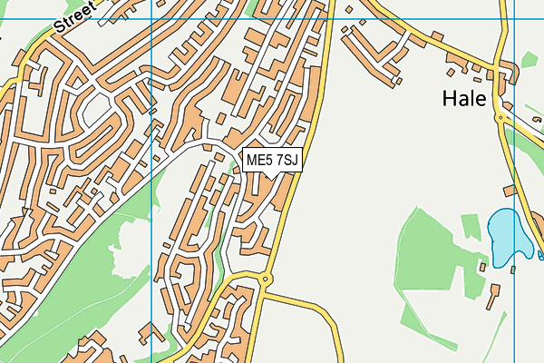 ME5 7SJ map - OS VectorMap District (Ordnance Survey) ME5 7SJ map - OS VectorMap District (Ordnance Survey)