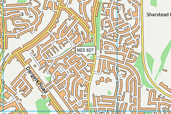 ME5 8DT map - OS VectorMap District (Ordnance Survey) ME5 8DT map - OS VectorMap District (Ordnance Survey)
