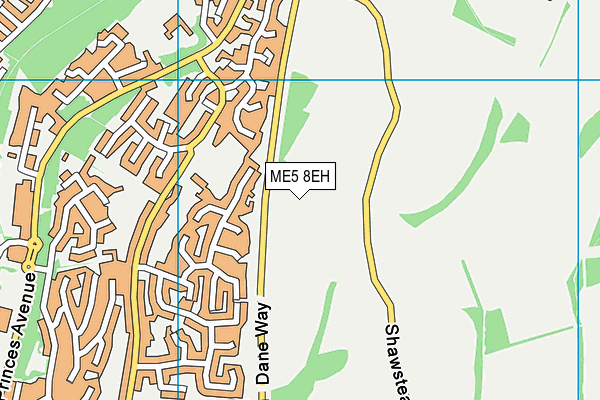 ME5 8EH map - OS VectorMap District (Ordnance Survey) ME5 8EH map - OS VectorMap District (Ordnance Survey)