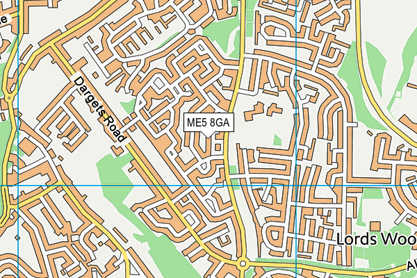 ME5 8GA map - OS VectorMap District (Ordnance Survey) ME5 8GA map - OS VectorMap District (Ordnance Survey)