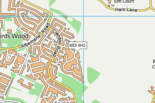 ME5 8HQ map - OS VectorMap District (Ordnance Survey) ME5 8HQ map - OS VectorMap District (Ordnance Survey)