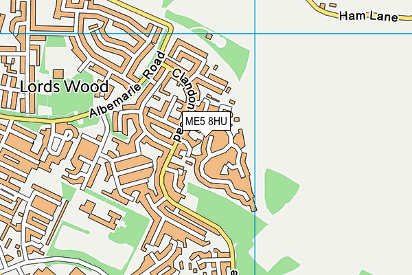 ME5 8HU map - OS VectorMap District (Ordnance Survey) ME5 8HU map - OS VectorMap District (Ordnance Survey)