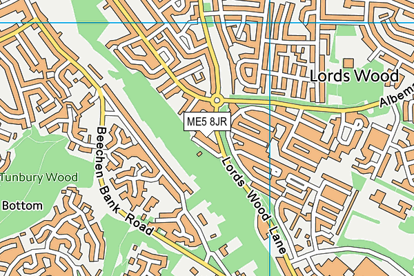 ME5 8JR map - OS VectorMap District (Ordnance Survey) ME5 8JR map - OS VectorMap District (Ordnance Survey)