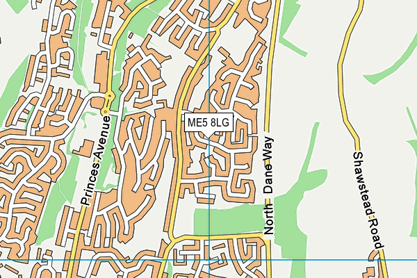 ME5 8LG map - OS VectorMap District (Ordnance Survey) ME5 8LG map - OS VectorMap District (Ordnance Survey)