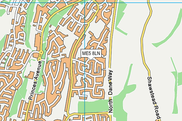 ME5 8LN map - OS VectorMap District (Ordnance Survey) ME5 8LN map - OS VectorMap District (Ordnance Survey)