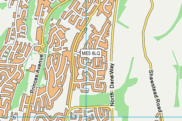 ME5 8LQ map - OS VectorMap District (Ordnance Survey)