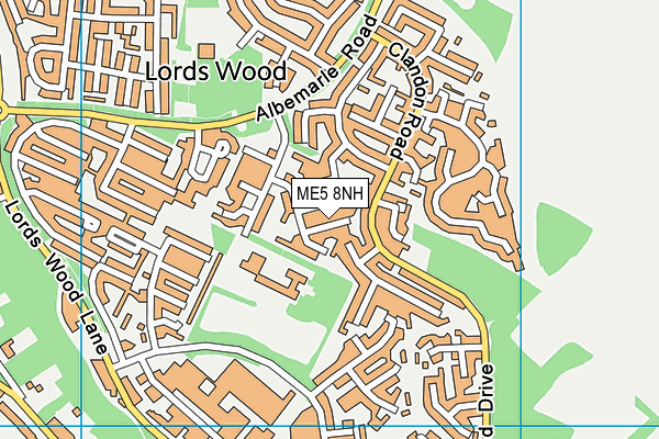 ME5 8NH map - OS VectorMap District (Ordnance Survey) ME5 8NH map - OS VectorMap District (Ordnance Survey)