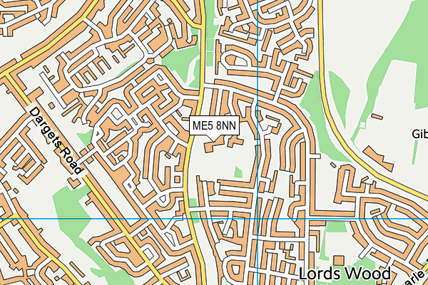 ME5 8NN map - OS VectorMap District (Ordnance Survey) ME5 8NN map - OS VectorMap District (Ordnance Survey)