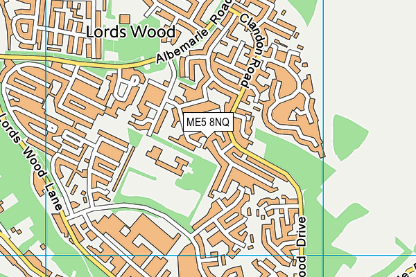 ME5 8NQ map - OS VectorMap District (Ordnance Survey) ME5 8NQ map - OS VectorMap District (Ordnance Survey)