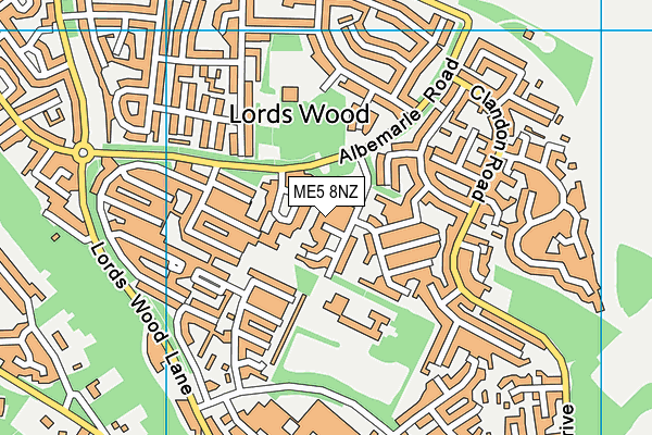 ME5 8NZ map - OS VectorMap District (Ordnance Survey) ME5 8NZ map - OS VectorMap District (Ordnance Survey)