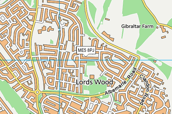 ME5 8PJ map - OS VectorMap District (Ordnance Survey)
