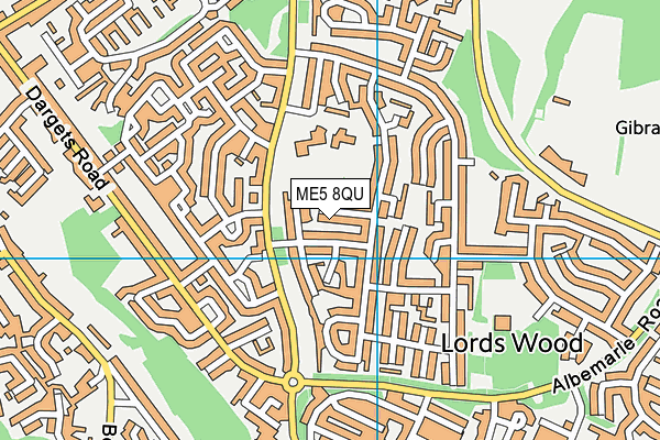 ME5 8QU map - OS VectorMap District (Ordnance Survey) ME5 8QU map - OS VectorMap District (Ordnance Survey)