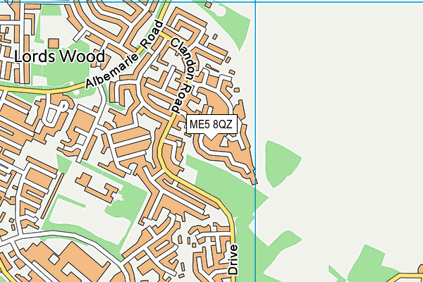 ME5 8QZ map - OS VectorMap District (Ordnance Survey) ME5 8QZ map - OS VectorMap District (Ordnance Survey)