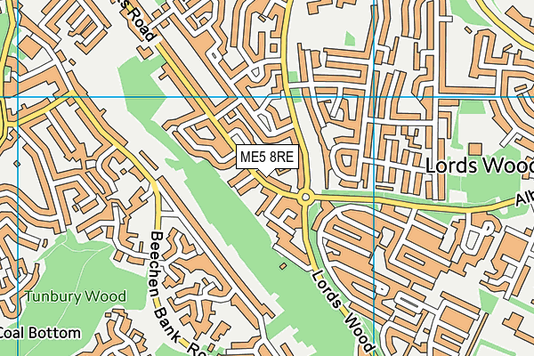 ME5 8RE map - OS VectorMap District (Ordnance Survey)