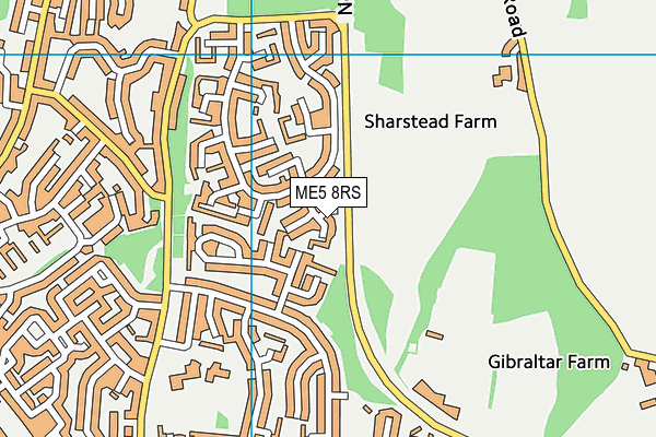 ME5 8RS map - OS VectorMap District (Ordnance Survey)