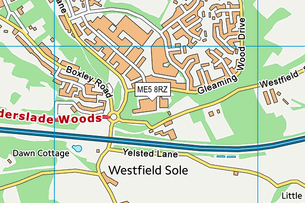 ME5 8RZ map - OS VectorMap District (Ordnance Survey) ME5 8RZ map - OS VectorMap District (Ordnance Survey)