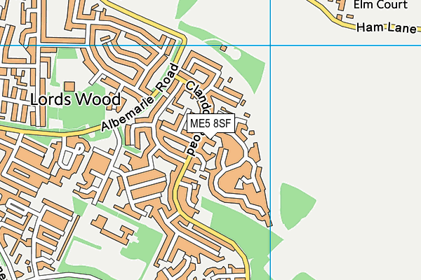 ME5 8SF map - OS VectorMap District (Ordnance Survey)