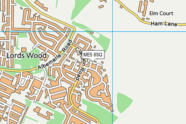 ME5 8SQ map - OS VectorMap District (Ordnance Survey) ME5 8SQ map - OS VectorMap District (Ordnance Survey)