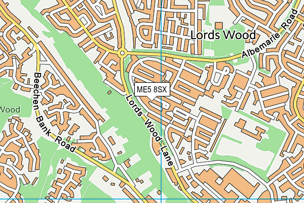 ME5 8SX map - OS VectorMap District (Ordnance Survey) ME5 8SX map - OS VectorMap District (Ordnance Survey)