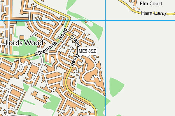 ME5 8SZ map - OS VectorMap District (Ordnance Survey)