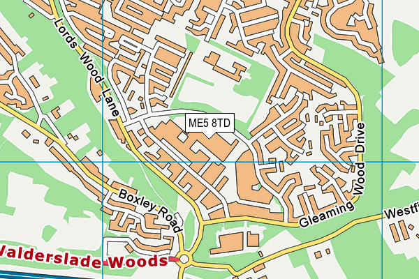 ME5 8TD map - OS VectorMap District (Ordnance Survey) ME5 8TD map - OS VectorMap District (Ordnance Survey)