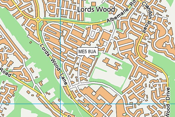 ME5 8UA map - OS VectorMap District (Ordnance Survey)