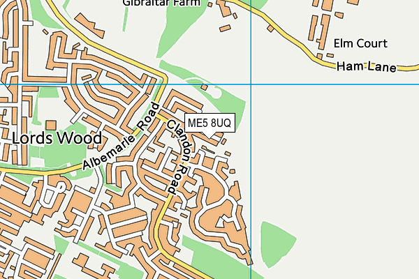 ME5 8UQ map - OS VectorMap District (Ordnance Survey) ME5 8UQ map - OS VectorMap District (Ordnance Survey)