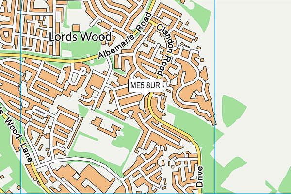 ME5 8UR map - OS VectorMap District (Ordnance Survey)
