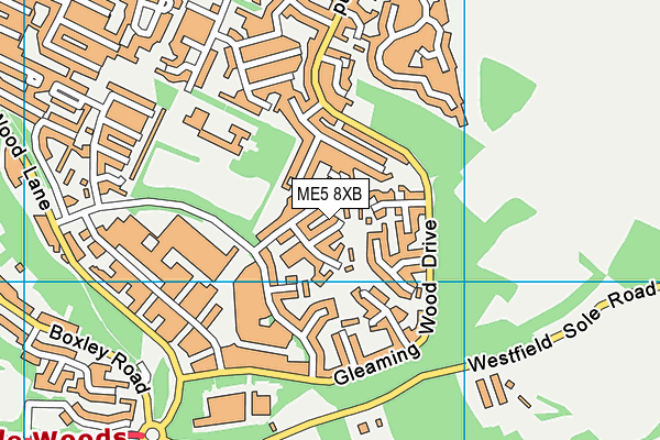 ME5 8XB map - OS VectorMap District (Ordnance Survey) ME5 8XB map - OS VectorMap District (Ordnance Survey)