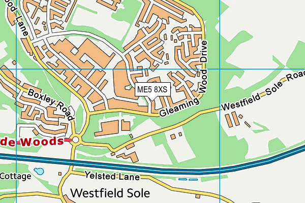ME5 8XS map - OS VectorMap District (Ordnance Survey)