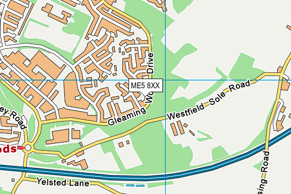 ME5 8XX map - OS VectorMap District (Ordnance Survey) ME5 8XX map - OS VectorMap District (Ordnance Survey)